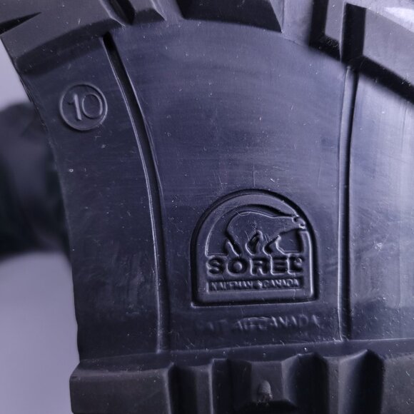 Sorel Kaufman Canada Women’s 10 Green Black Winter Snow Boots Insulated Liner - Picture 12 of 14